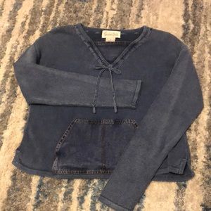 Vintage sweater crop top  size small Denim details. Y2K 90s. Cute. Short